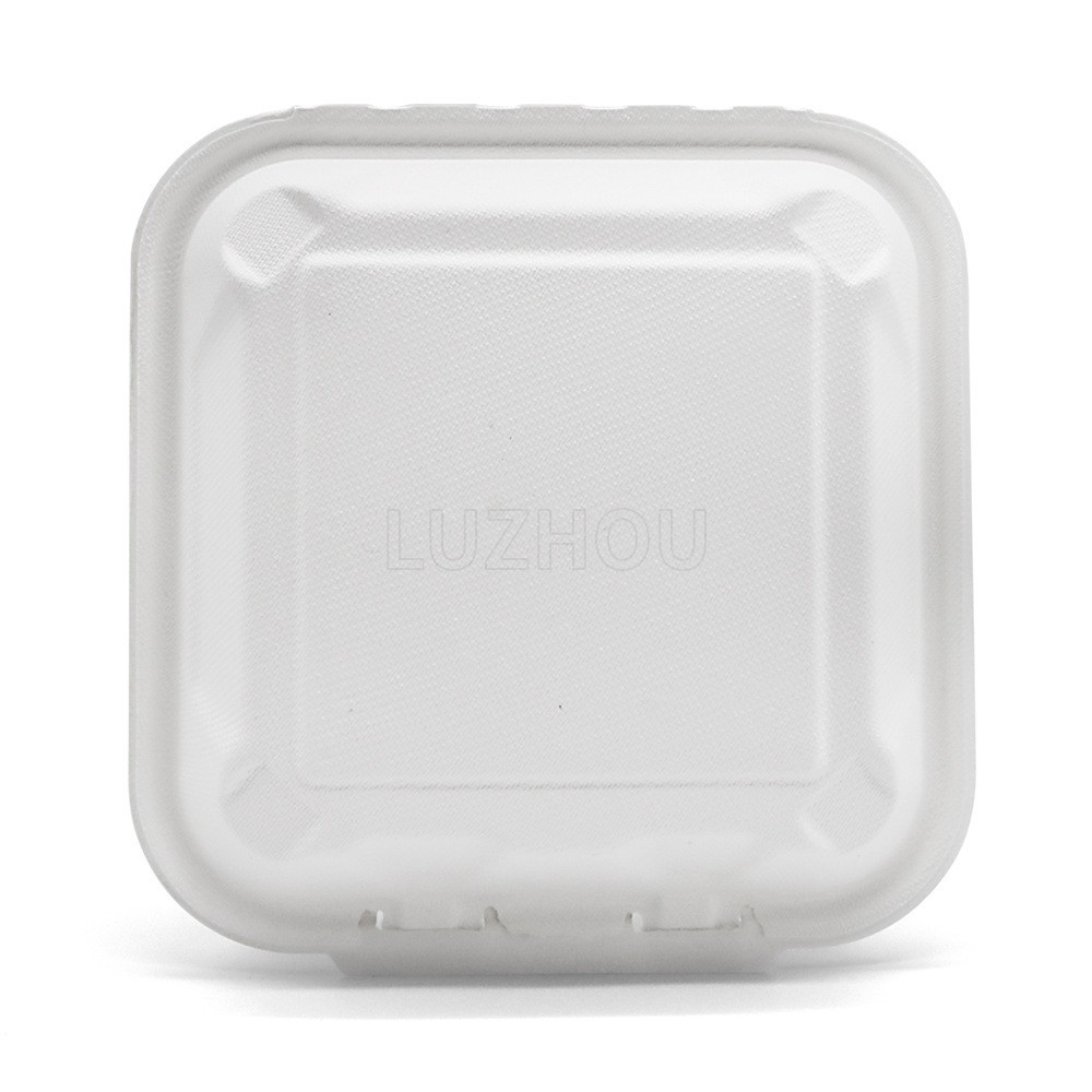 Pulpa de bambú de caña de azúcar de gran capacidad desechable engrosada ecológica caja de cerradura de cubiertos degradable compostable cuenco de cocina de cocina al aire libre