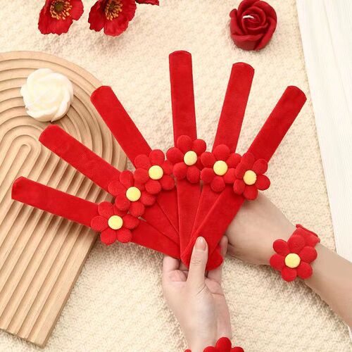 Kindergarten little red flower ring wedding celebration bracelet hairpin brooch Spider-Man Superman Captain America bracelet