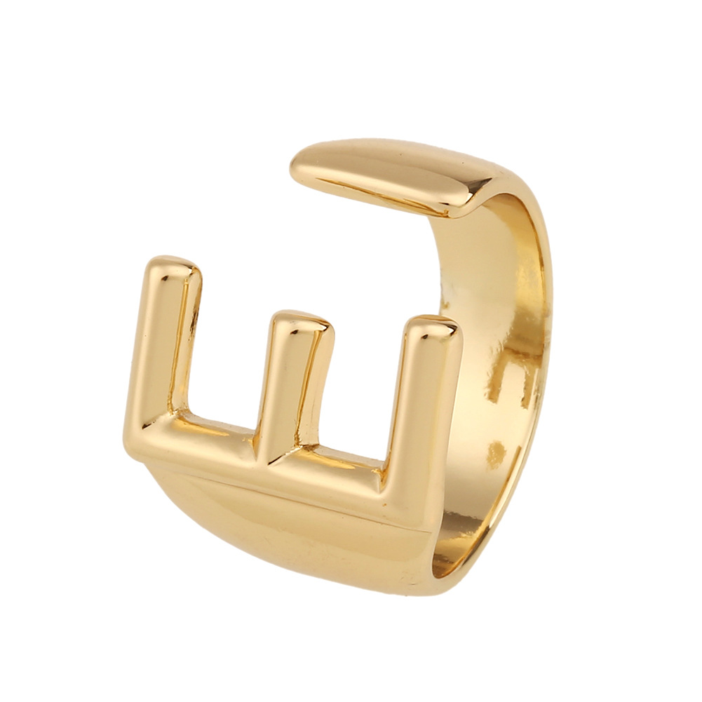 5g Weight Birthday Occasion Copper Material Letter Pattern Unisex Gender Fashion Style Fashion New Style Copper 26 English Letter Ring 16