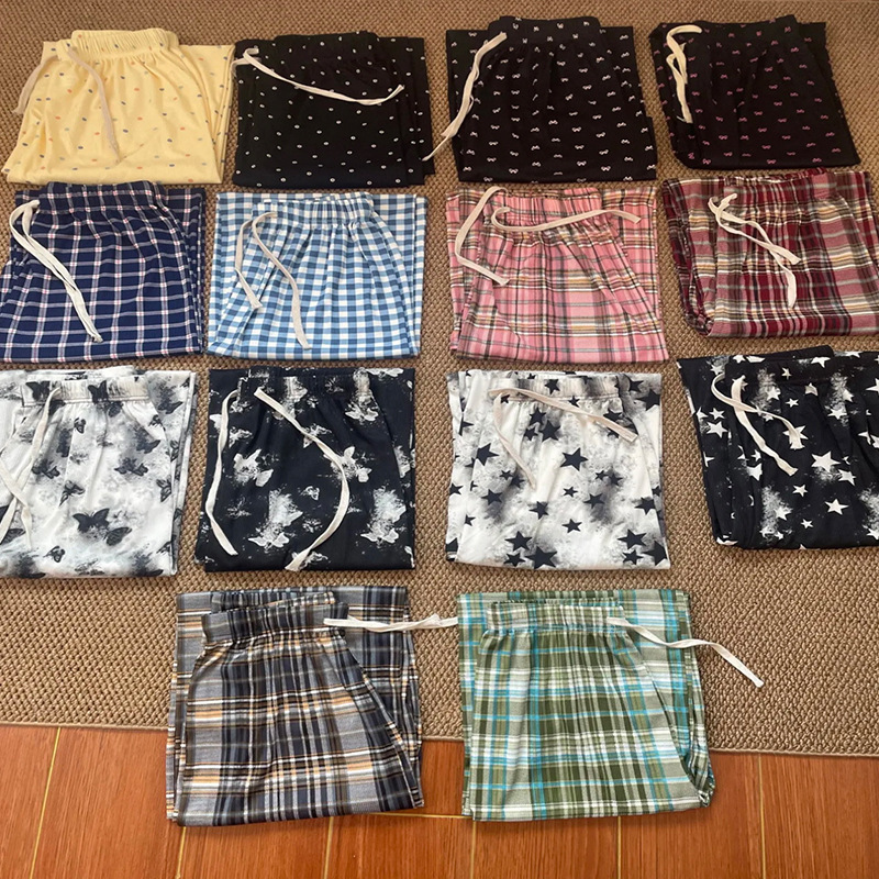 Ice Silk Ribbed Kitty Cat Wide-Leg Pants for Women, Summer Thin Cool Casual Versatile Straight Long Floor-Length Pants