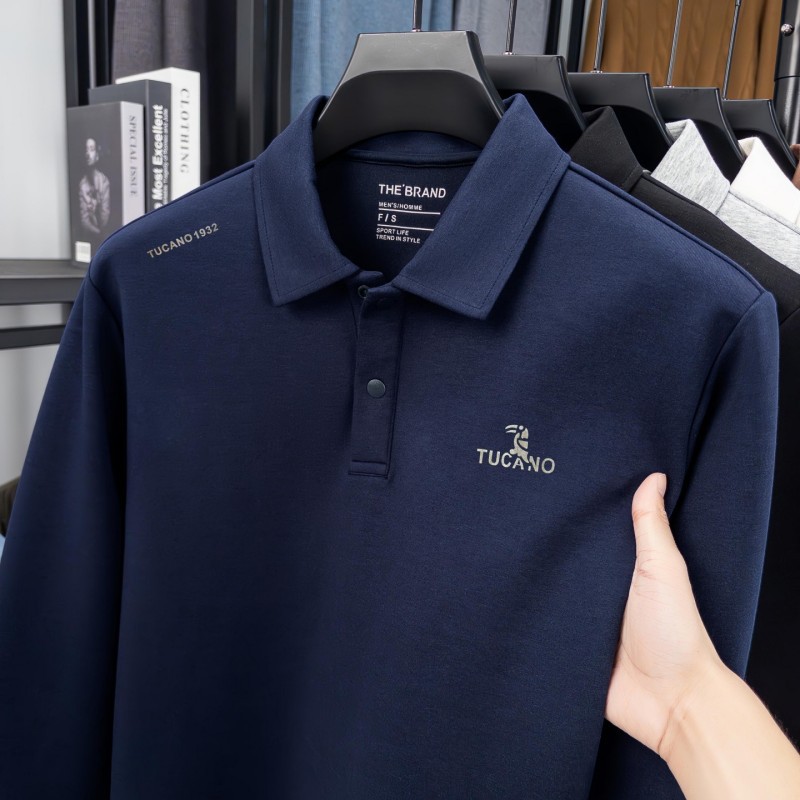 niao鸟官方旗舰店男爸爸长袖t恤2025秋季新款棉Polo衫中年上衣