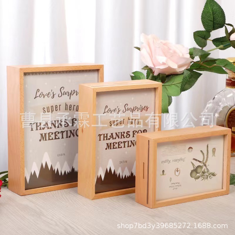 Creative Photo Frame Solid Wood Desktop Ornament Photo Frame Custom Wooden Transparent Acrylic Photo Frame Kidsren's Piggy Bank 5678inch Creative Photo Frame Solid Wood Desktop Ornament Photo Frame Custom Wooden Transparent Acrylic Photo Frame Kidsren's Piggy Bank 5678inch