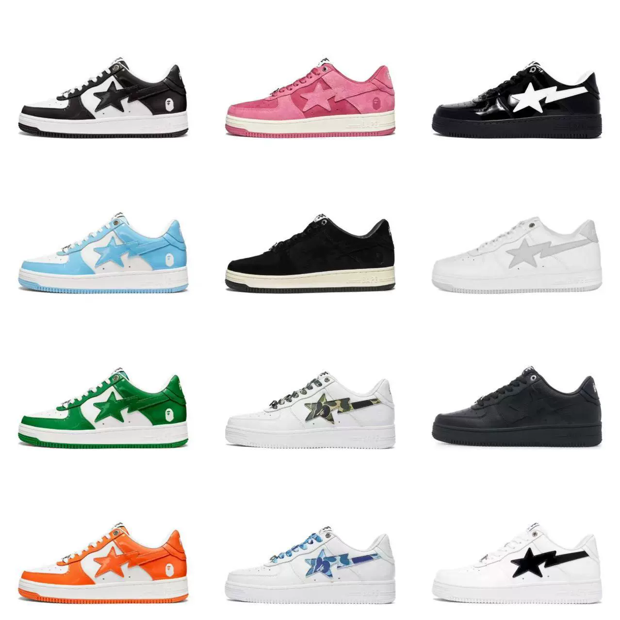 BAPESTA DUNK из лаковой кожи и замши, камуфляж, уличный тренд, парные низкие кеды для скейтборда