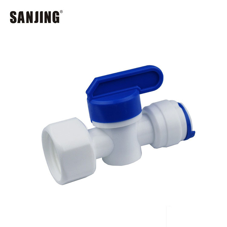 Venta al por mayor 4 puntos recto rápido enchufe interruptor de entrada de agua 4 puntos dientes internos gire 2 puntos 3 puntos tubo válvula de bola de conexión rápida