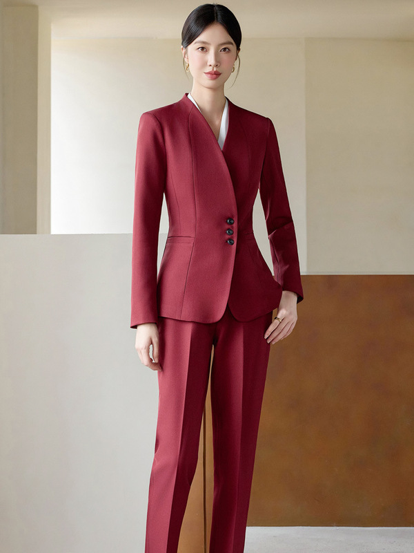 高端女士职业装西服西装套装正装女装时尚高级感中国移动工服8639|undefined