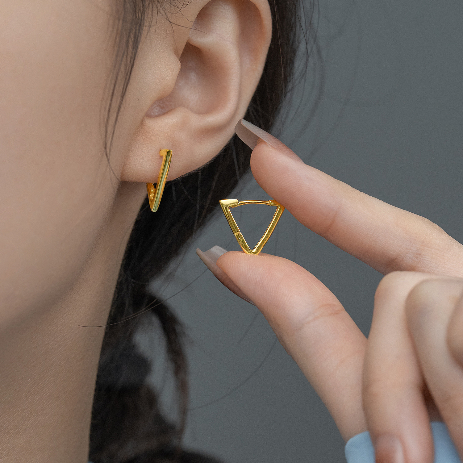 Fashionable geometric triangle