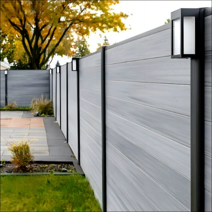 Оформление дома Вилла алюминиевый сплав забор алюминиевый профиль универсальный открытый двор забор колонна оптовая обработка древесного зерна окисления