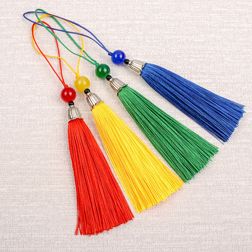 Accessories, tassel, small tassel 7cm tassel pendant, silk polyester tassel with hat, tassel decoration