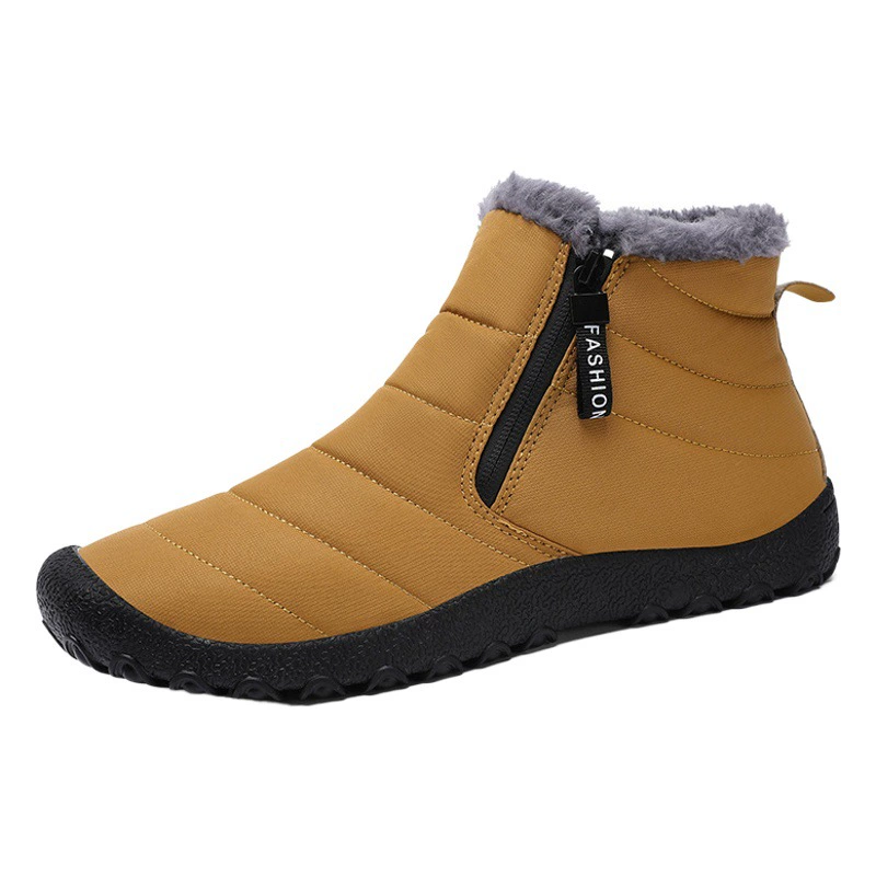 2023 Новые зимние сапоги больших размеров, Мужская Уличная теплая хлопчатобумажная обувь на молнии с флисовой подкладкой, Зимняя мужская обувь, трансграничная Внешняя торговля