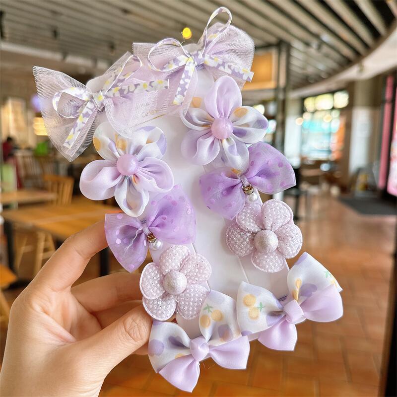 Princesa Súper Hada arco horquilla tela flor horquilla accesorios para el cabello de los niños no lastiman el pelo BB clip chica Bangs clip