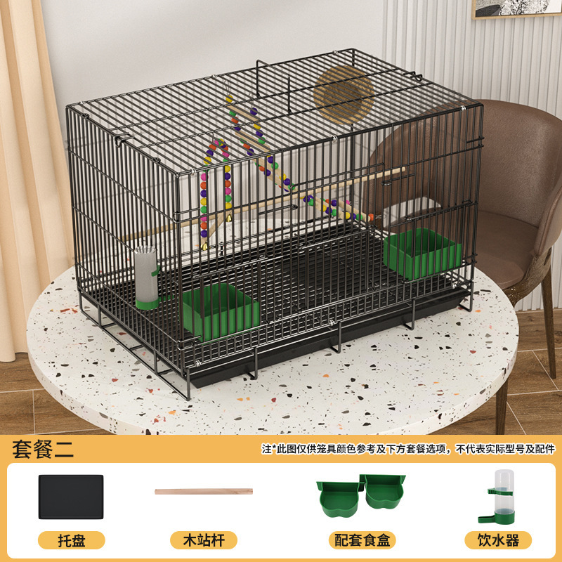 新しい鳥かご、新しいオウム生態ケージ、多層二層大型虎皮黒鳳ケージ、牡丹高級ヴィラケージ|undefined