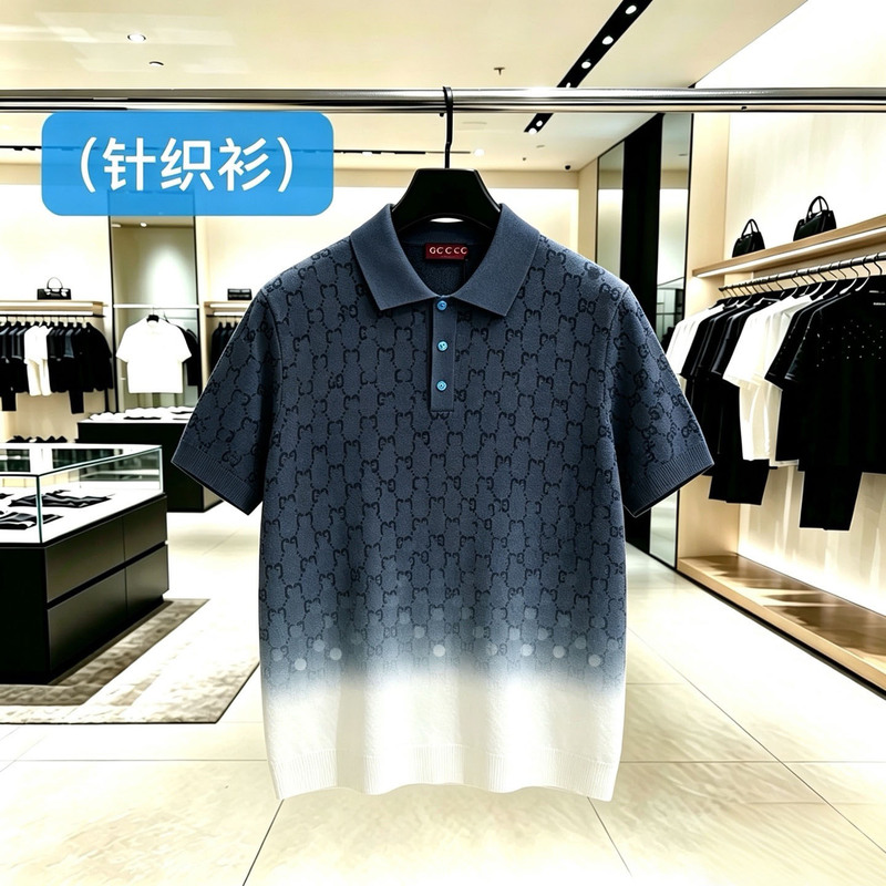 2026 New High-End Version European and American Trendy Brand Jacquard Knit Full-Print Polo Shirt, Fashionable, Simple, Breathable, Unisex 2026 New High-End Version European and American Trendy Brand Jacquard Knit Full-Print Polo Shirt, Fashionable, Simple, Breathable, Unisex