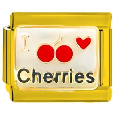 5928-Cherry gold on white background