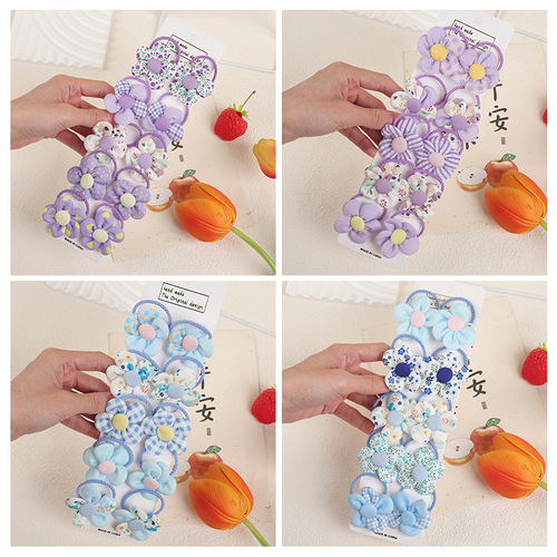 Hair clip flowers hair tie exquisite hair accessory for girls, rubber band hair accessories for little girls, headband hair pin accessories