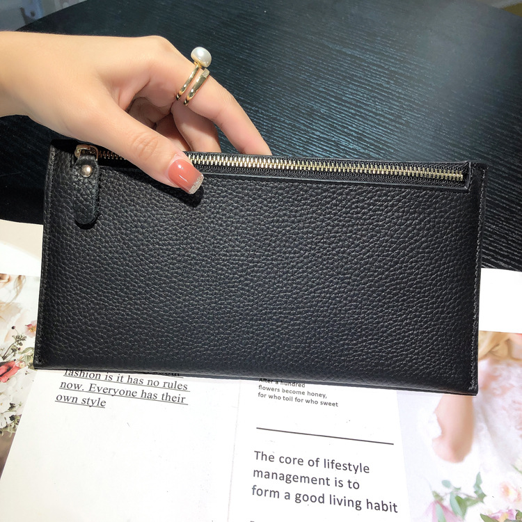 Genuine Leather Long Wallet For Women With Multiple Card Slots_voghion.com