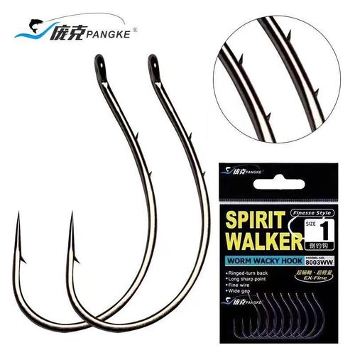 Punk fish hook Luya hook 8003 inverted hook WACKY soft insect hook inverted hook bass hook Mandarin fish hook