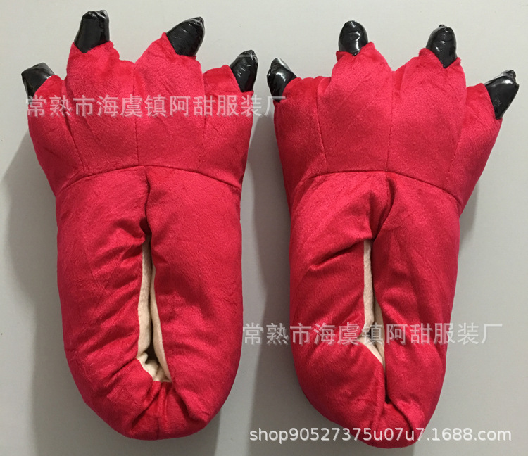冬用ワンピースパジャマ、お揃いの足靴、スティッチ恐竜動物お揃い靴、ワンピース足靴、フランネルシューズ|undefined