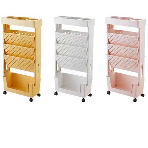 移動可能な本収納ボックスの机に本を入れる神器教室の本棚の学生は輪箱の本の箱の机の棚を持っています。