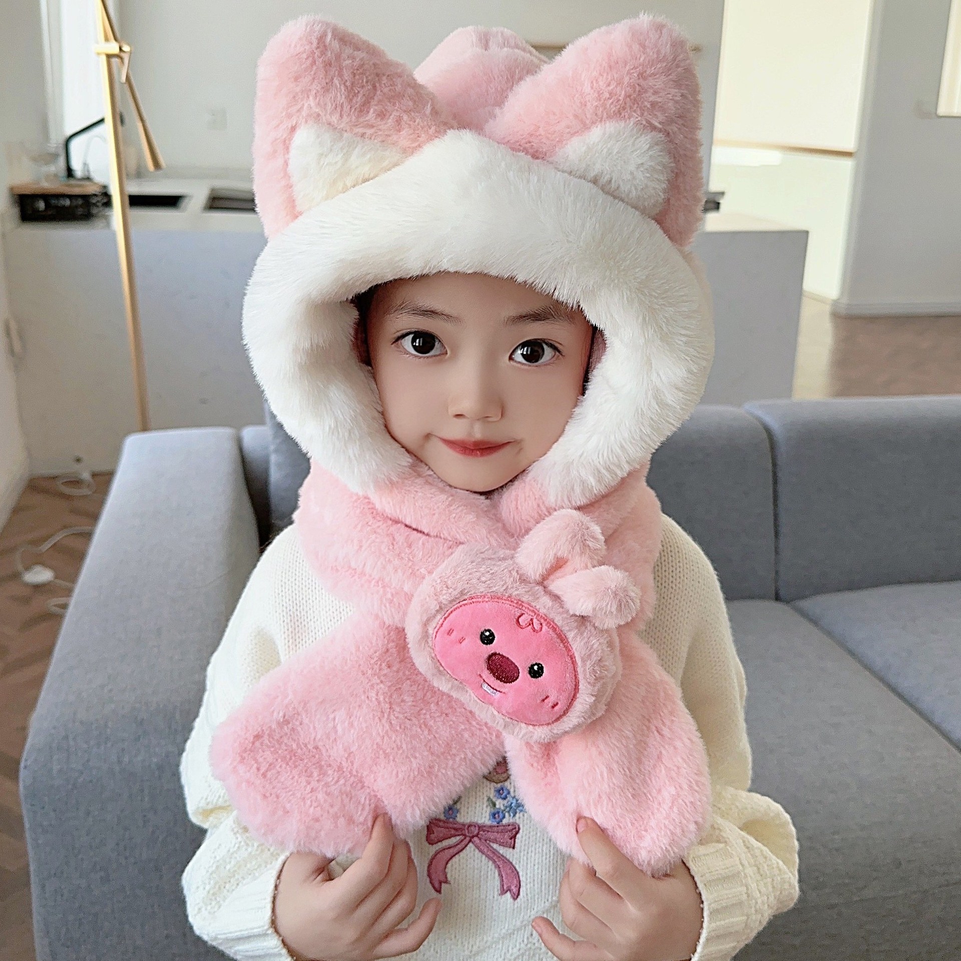 핑크색 고양이 귀