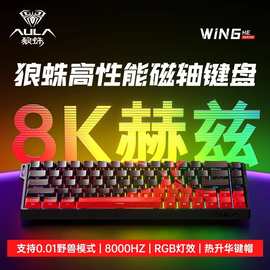 狼蛛WiN60/68HE磁轴键盘客制化有线机械键盘usb电竞台式游戏专用