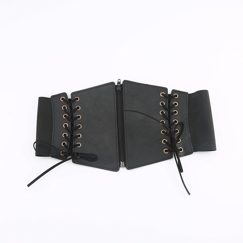 Fashion Solid Color Imitation Leather Metal Straps Women's Corset Belts 1 Piece display picture 3