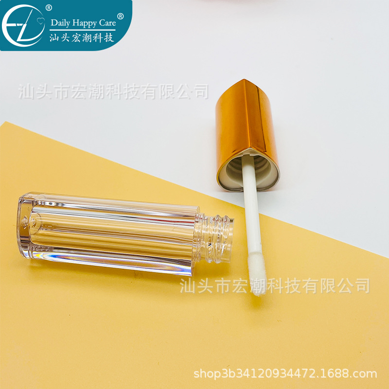 Envase de Brillo Labial en Forma de Corazón, Tubo Vacío para Brillo Labial, Envase Transparente de Plástico, Envase Cosmético para Maquillaje, Tubo para Lápiz Labial