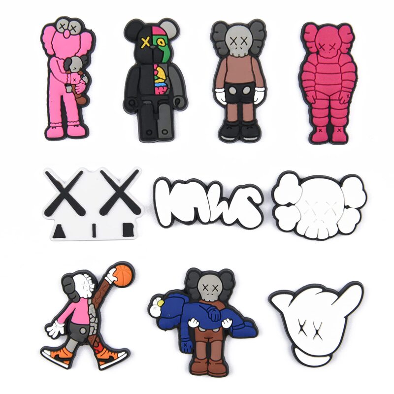 Trendy Brand KAWS Series Hole Shoes Accessories Advanced Sense DIY Accessories Shoe Flower Shoe Buckle Decoration Accessories suit Cross-border