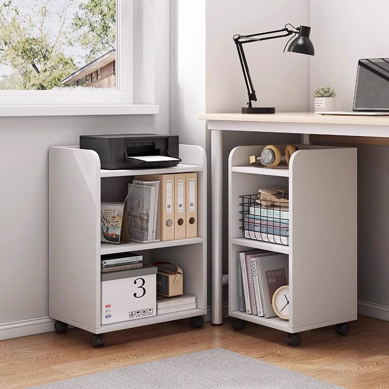 Mobile Storage Rack, Movable Layered Storage Rack, Modern Storage Rack, Integrated Simple Partition, Under-Desk Floor-Standing Bookshelf