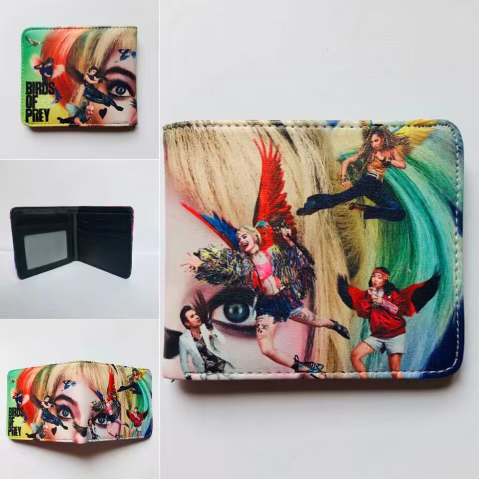 Superhéroe de dibujos animados anime periférico corto Niños estudiante masculino y femenino Cartera de dibujos animados cartera titular de la tarjeta