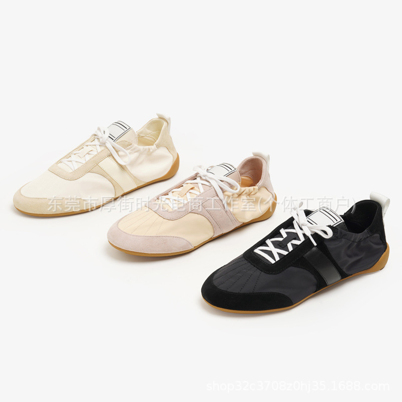 Women's lace-up round-toe sneakers, German training shoes, 2025 autumn and winter new classic casual color-block breathable shoes, wholesale and dropshipping Women's lace-up round-toe sneakers, German training shoes, 2025 autumn and winter new classic casual color-block breathable shoes, wholesale and dropshipping