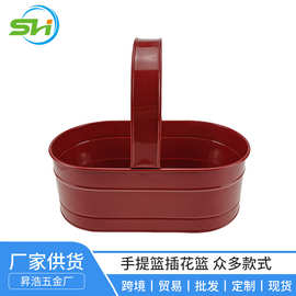 多功能插花桶定做红色收纳容器批发家用花园阳台厨房户外种草花盆