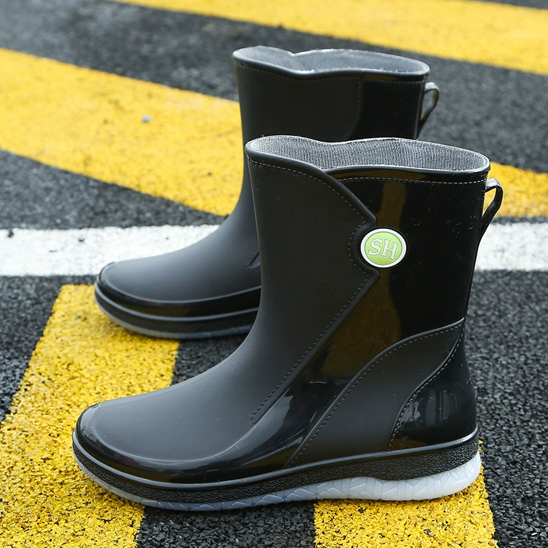 Новая модель дождевая обувь женская водонепроницаемая обувь низкая труба нескользящая дождевая сапоги водная сапоги кухня работа автомойка корейская мода дикая короткая трубка