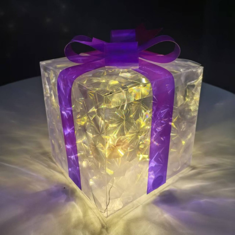 発光ギフトボックスクロスボーダークリスマス装飾レーザーギフトボックス|undefined