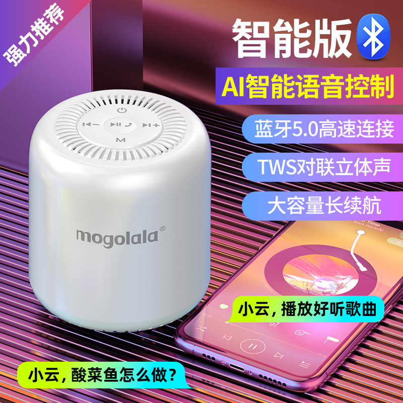 Aiスマート無線ブルートゥースの小さいスピーカーの重いサブウーファの小さい鋼砲の携帯電話の外でミニの小さい音響を放して携帯します。|undefined