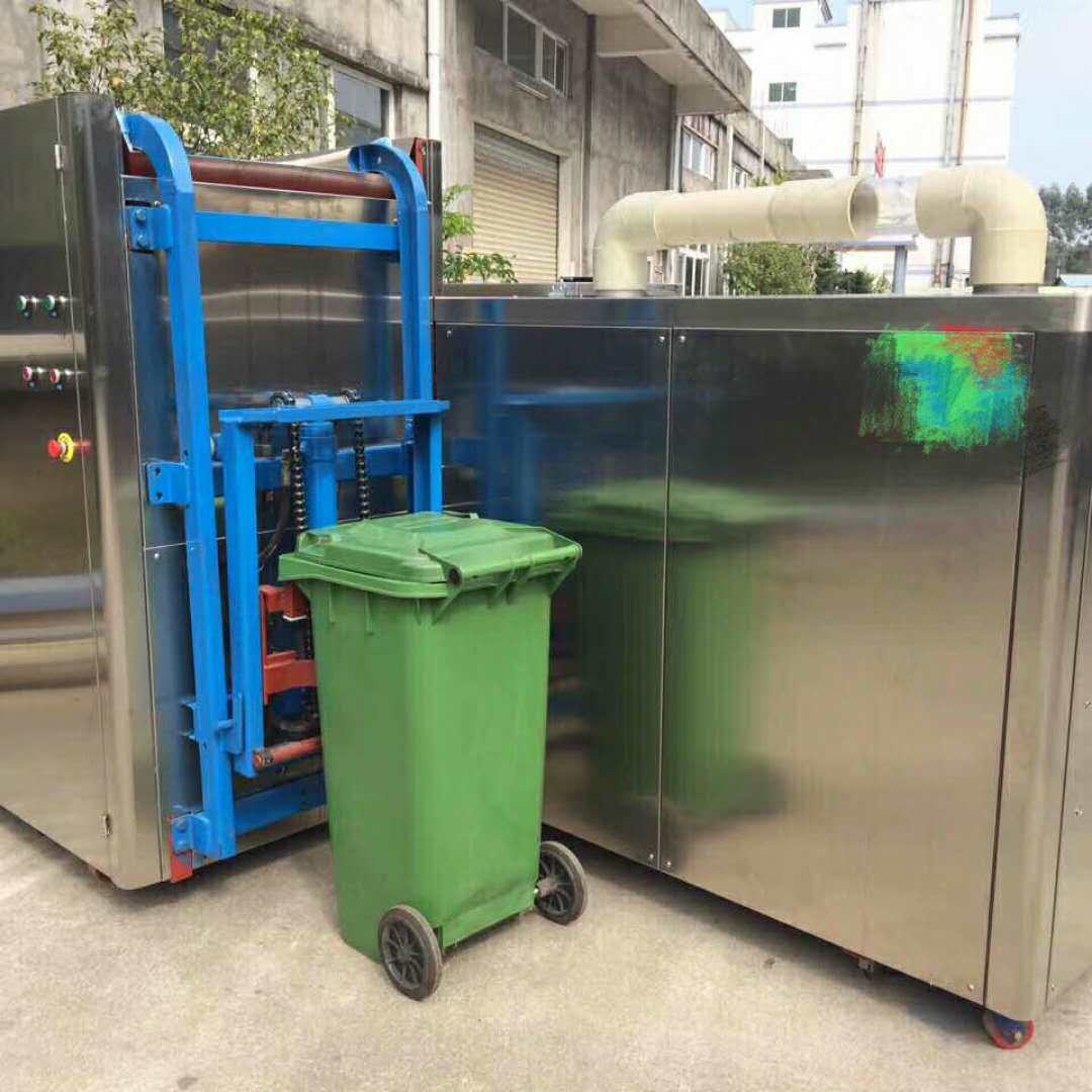 餐厨垃圾桶提升机淤泥处理设备升降翻转自动倒料机挂桶提升机