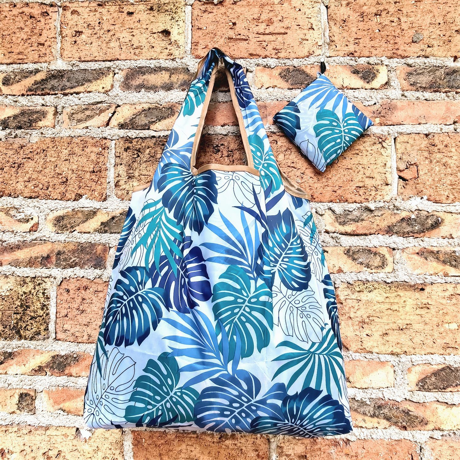 Bolso de compras de supermercado mediano de dibujos animados bolso verde bolso de moda bolso de compras plegable Portátil Bolsa de nylon impermeable image 11