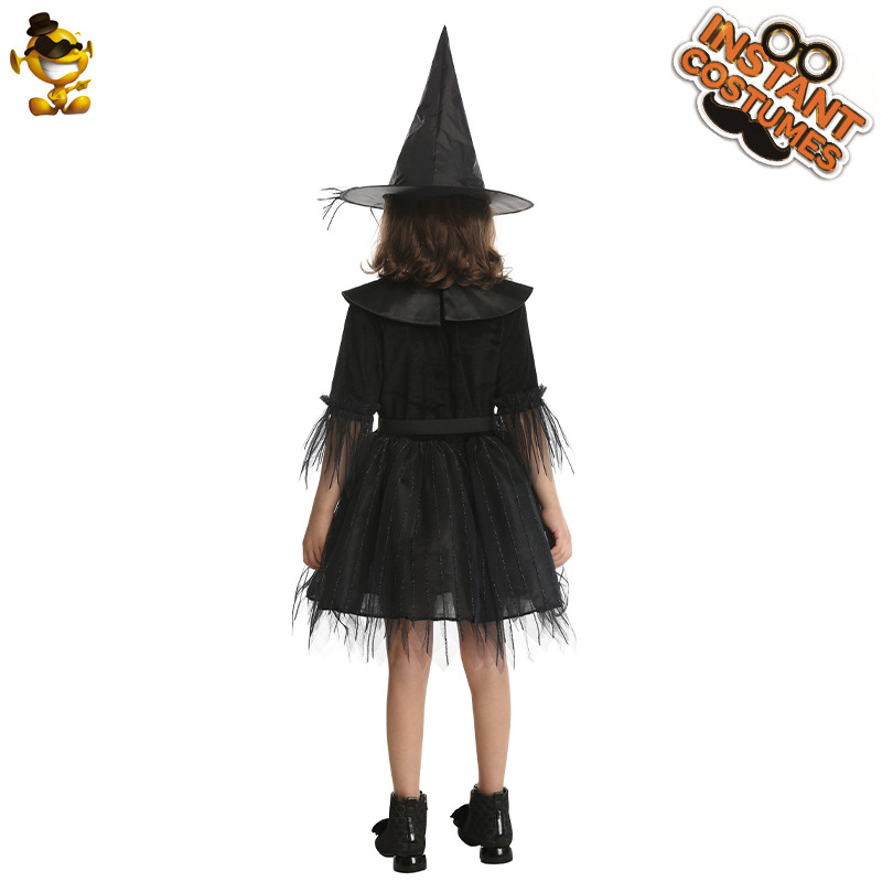 Pequeño traje de bruja de los niños Halloween fantasma Festival Cosplay bruja juego traje etapa rendimiento traje