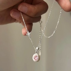 新商品の冷たい風の八芒星の粉のドリルのネックレスの女性のファッションの高級感の気質の鎖の骨の鎖の小さい大衆の軽豪華な風の首の鎖