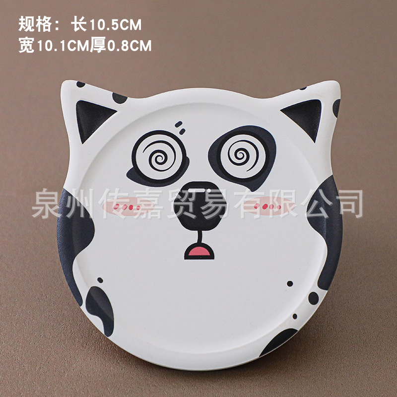 Cerámica posavasos gato creativo montaña corcho absorbente montaña lindo mascota de dibujos animados creativo regalo logotipo personalizado impresión