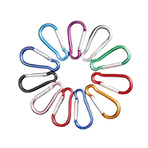 Manufacturer makes gourd-shaped No. 6 D-type aluminum alloy carabiner hanging buckle hardware safety buckle carabiner wholesale