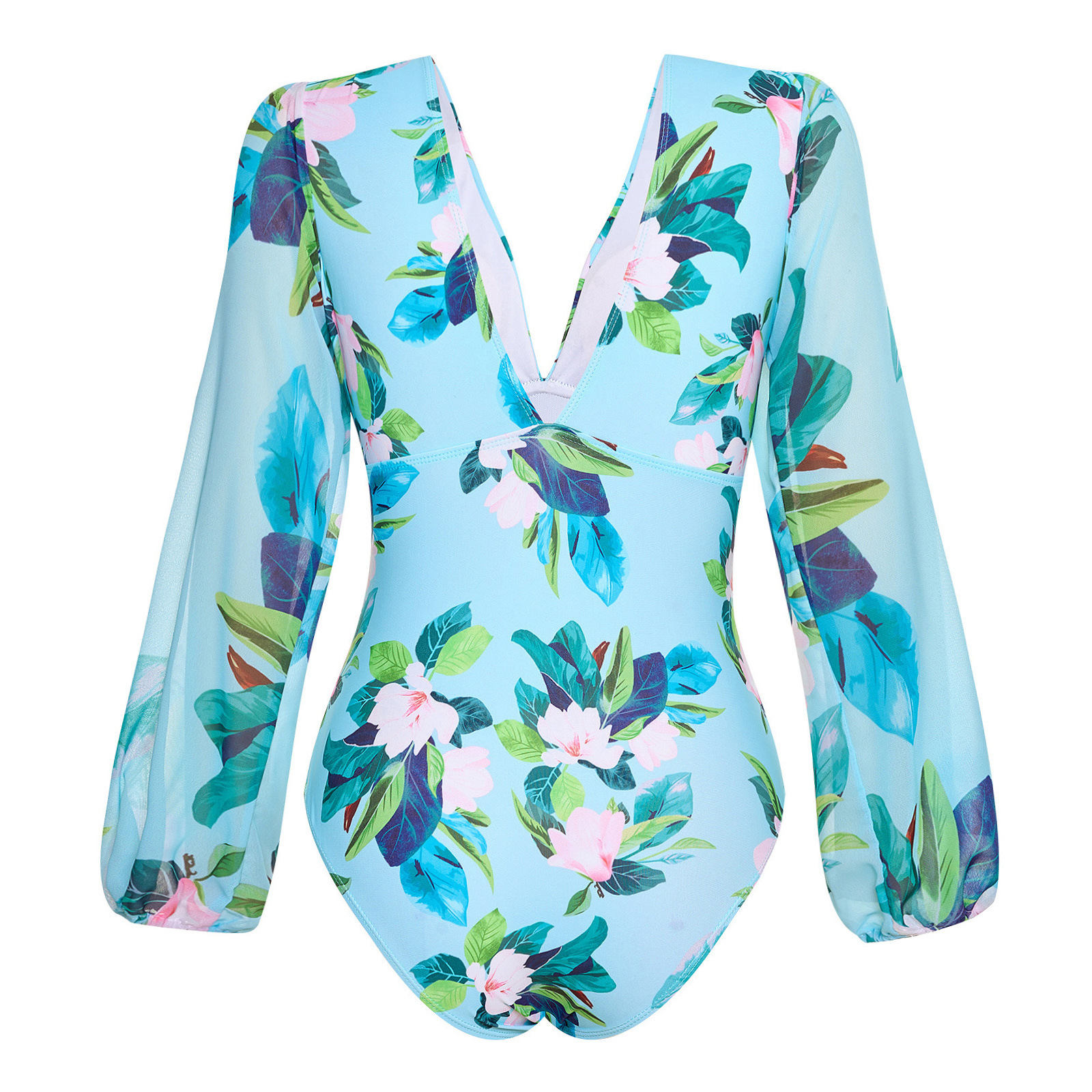 Costume da bagno intero sexy da donna con gonna in rete, set a due pezzi_voghion.com