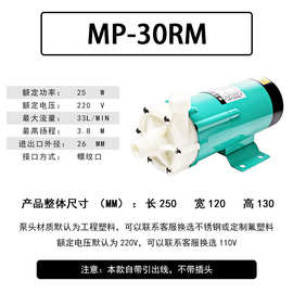 MP-30RM微型磁力泵塑料防腐硫酸小型化工磁力泵耐酸碱磁力水泵