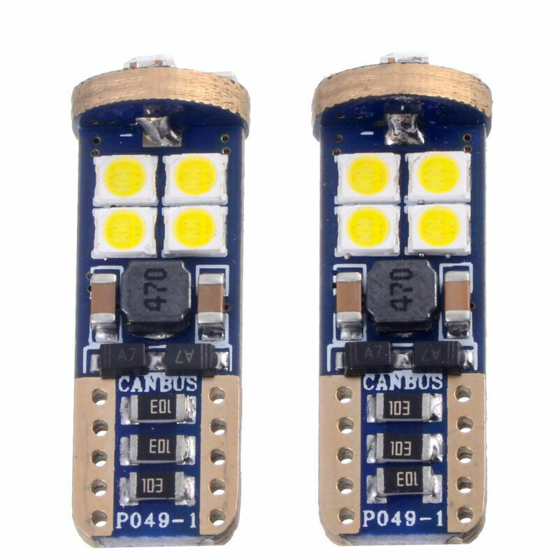 Bombilla LED automotriz T10 3030 12SMD decodificación sin electrodos luz de lectura de luz de placa de luz W5W luz blanca