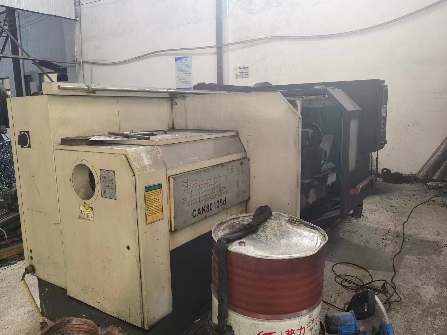 出售二手沈阳CAK80135d数控卧式车床导轨宽度600