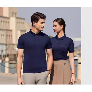 Summer New Half-Sleeve Breathable Skin-Friendly Comfortable Printed Embroidery Daily Casual Quick-Dry Lapel Loose Solid Color Cool