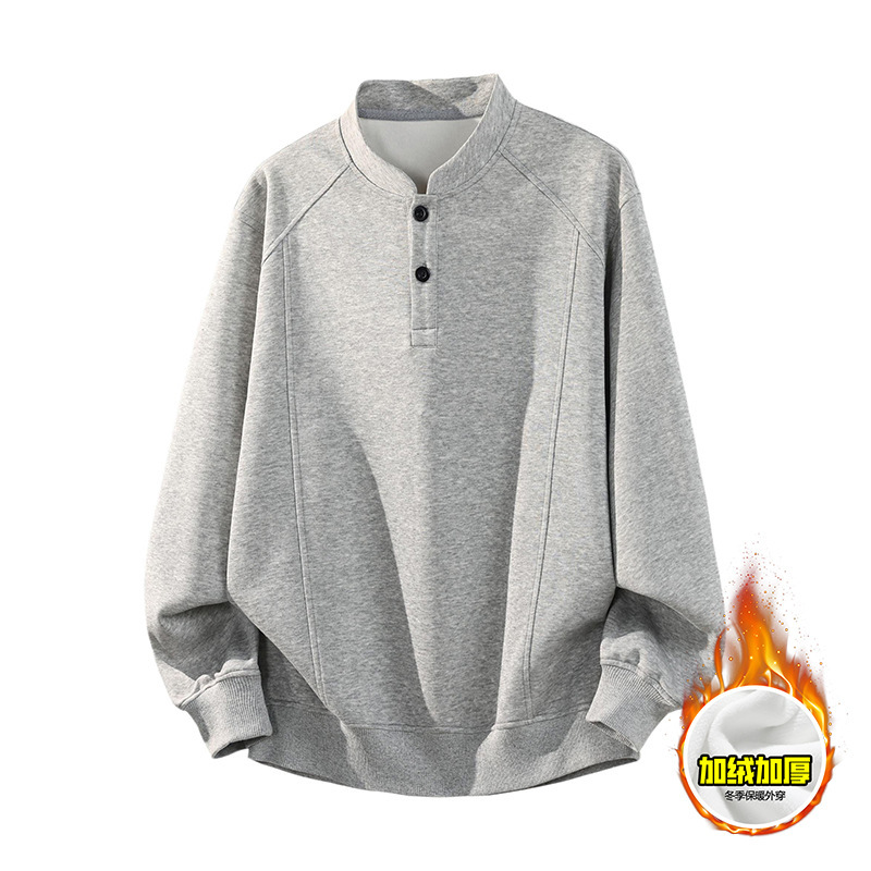 2025秋季高品质美式潮流高街重磅拼接高级感男女圆领卫衣长袖T恤