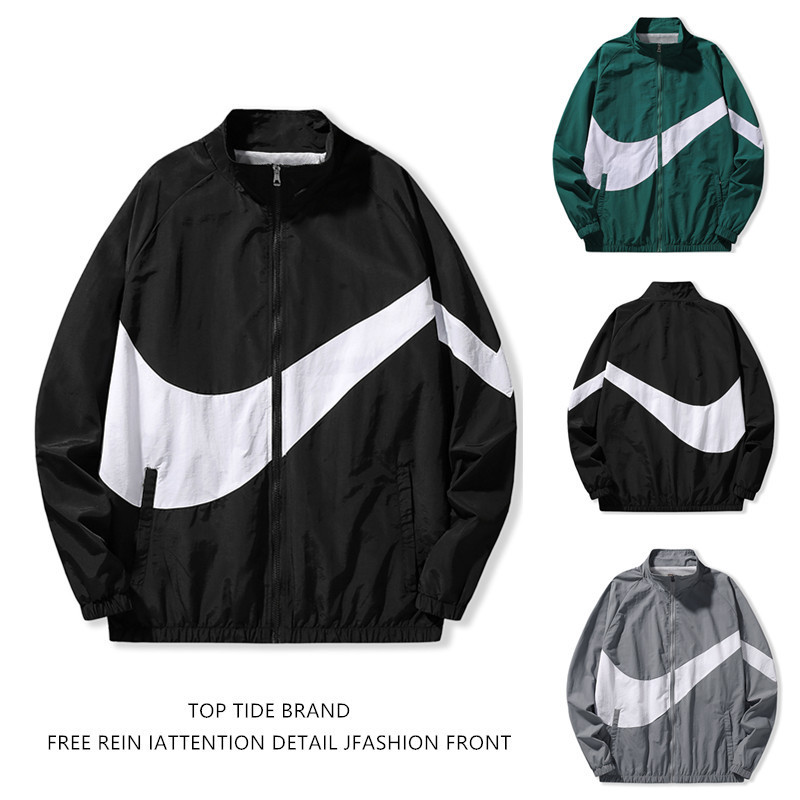 2024 Thin Jacket Men's Spring and Summer Casual Sports Student Jacket Versatile Men's Clothing Teen Men's Color Matching