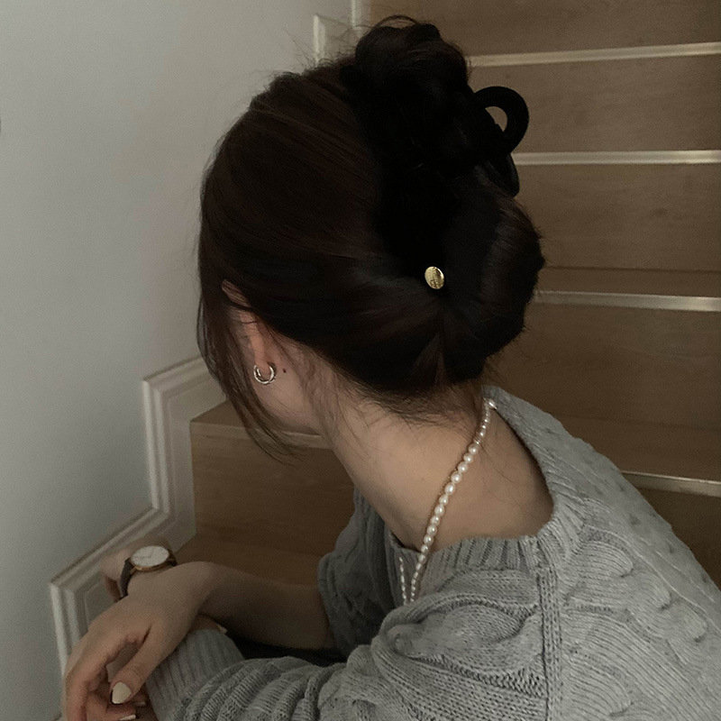 Controllo dei dettagli ~ fermaglio per capelli con fiocco in velluto squisito, fermaglio per capelli con testa di principessa, fermaglio per capelli con squalo, accessori per capelli_voghion.com