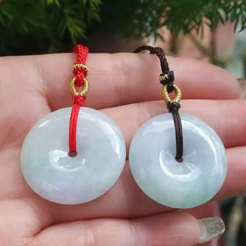 翡翠平安扣批发A货情侣吊坠挂件项链玉石宝石挂饰工艺品玉器玉佩