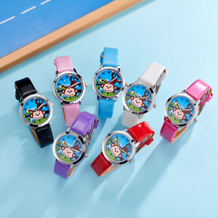 Children's Cartoon Watch Fashion Boys and Girls Monkey Animal Belt Watch Belt Luminous Watch